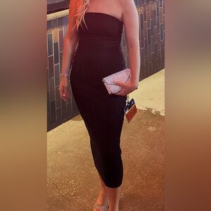 Elegant Black Strapless Dress